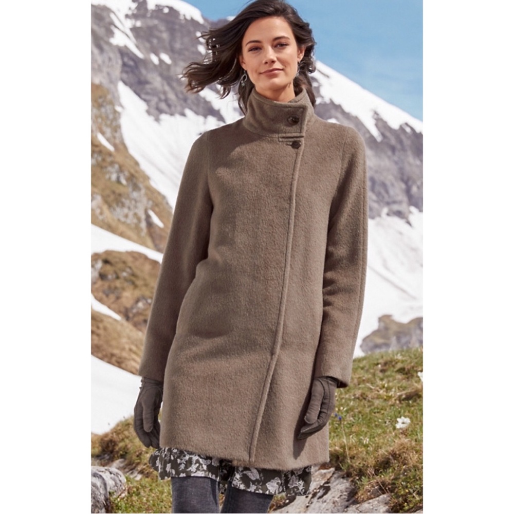 Cole Haan alpaca car coat